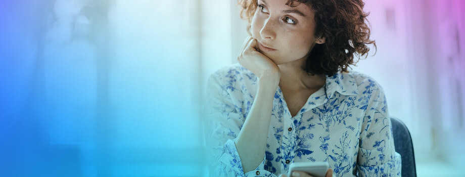 Woman smiling at work