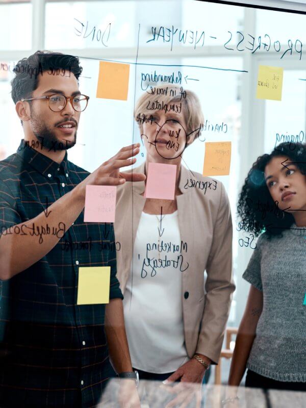 Colleagues in a planning meeting